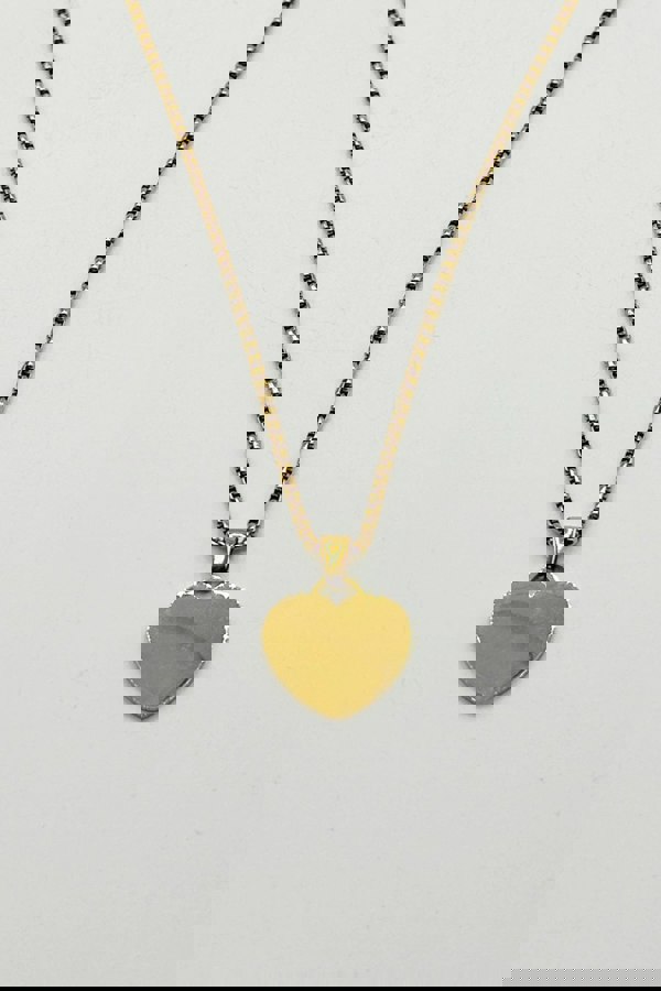 SVNX Heart Shape Pendant Necklace in Gold Colour - Gift boxed