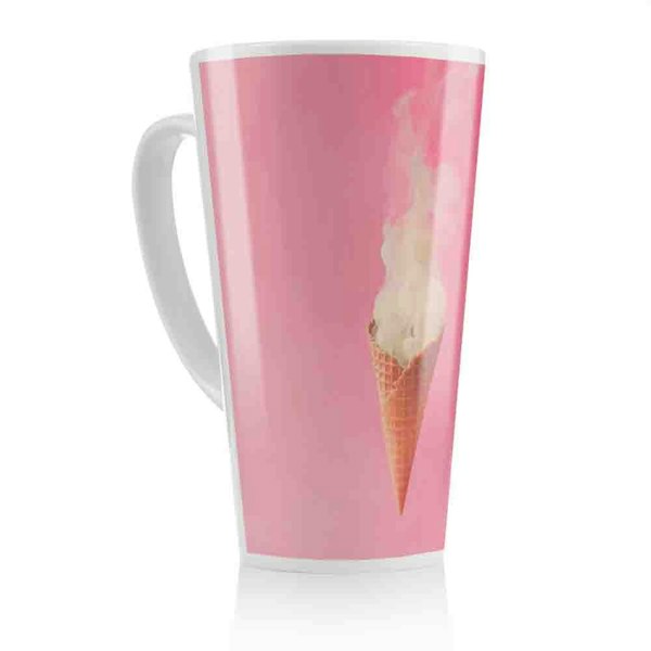 Benjamin Tate Design Smoking Ice Cream Cone Latte Mug