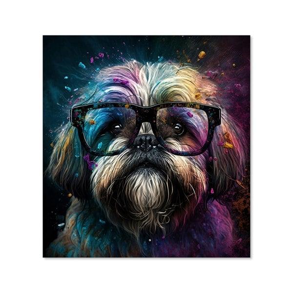 Warren Reed - Designer Lharsa Apso Dog Face Splashart Kitchen Splashback