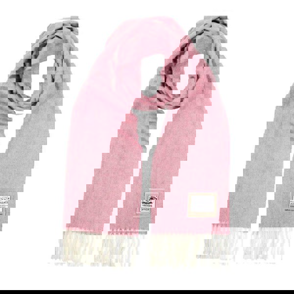 Heritage Traditions Pure Wool Herringbone Scarf with Fringe Detail