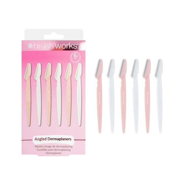 Brushworks Angled Dermaplaners (Pack of 6)