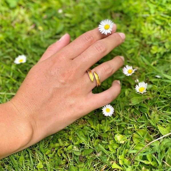 Adjustable Sterling Silver Shimmer Ring