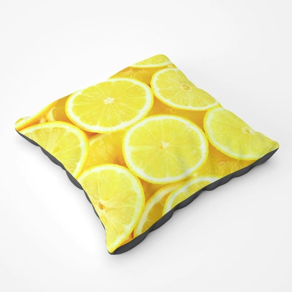 Warren Reed Vibrant Lemons Floor Cushion