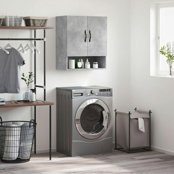Berkfield Wall Cabinet Concrete Grey 60x31x70 cm Engineered Wood