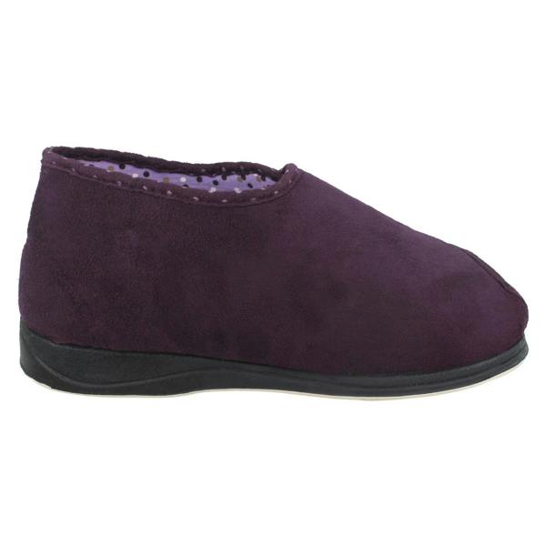 Padders Ladies Padders Wide Fitting Boot Style Slippers Cherish
