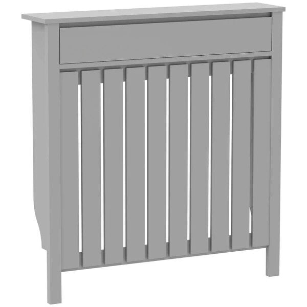 Bobobiy 93 x 88.5cm Rustic-Look Radiator Cover - Grey