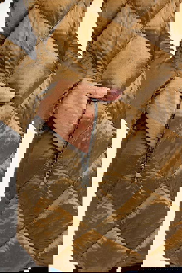 Mudflower Diamond Quilted Jacket With Adjustable Hood