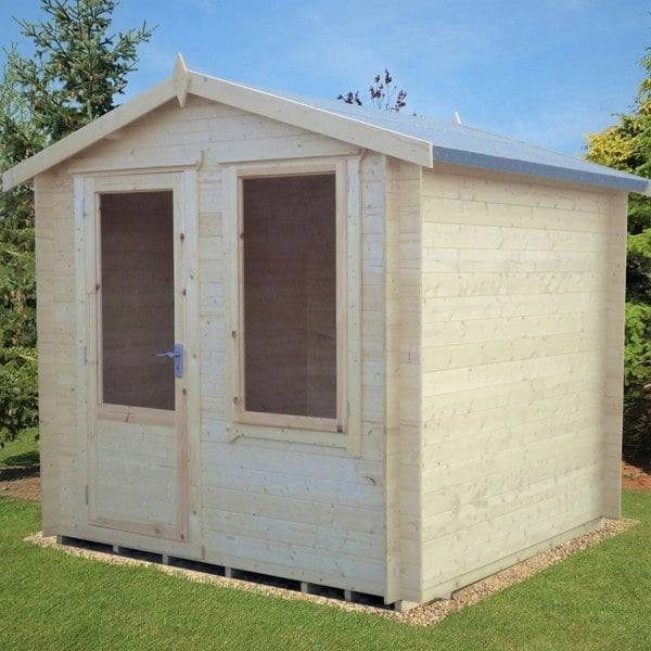 Shire Peckover 8x8 Log Cabin 19mm interlock  Cladding - Best Shed