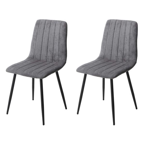 Core Products Pair of Aspen Straight Stitch Upholstered Fabric Chairs