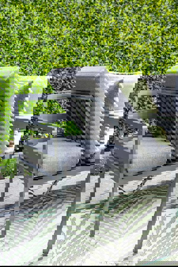 Garden Impressions Corsica Grey Cushions - Lounge & Dining Corner Sofa, with Table and Bench