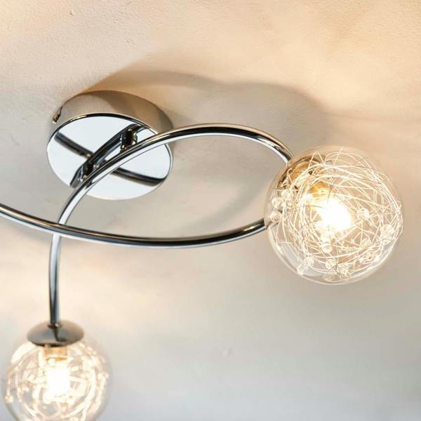 Pagazzi Lighting Jaymie 3 Light Chrome Semi-Flush Ceiling Light