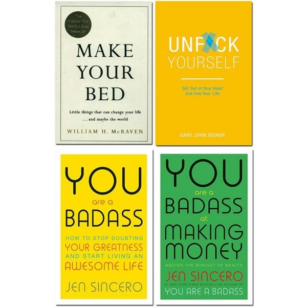 Make Your Bed, Unf*ck Yourself, You Are A Badass, You Are A Badass at Making Money 4 Book Set