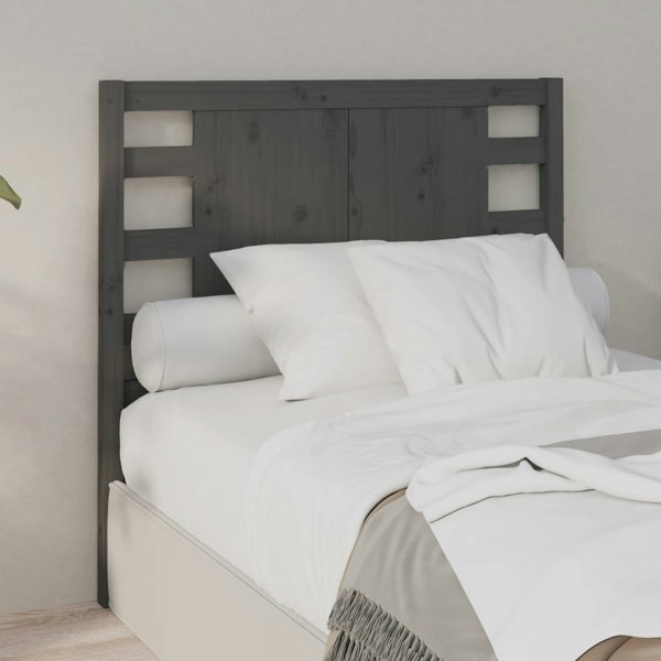 Berkfield Headboard Grey 96x4x100 cm Solid Wood Pine
