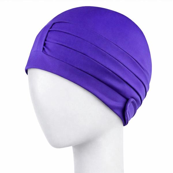 Aqua Speed Ladies Comfortable Fabric Swimming Cap | Turban Style Lightweight Swim Cap