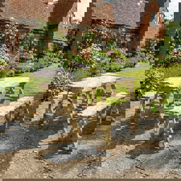 Arbor Garden Solutions Victoria Rounded Picnic Table and Benches Set