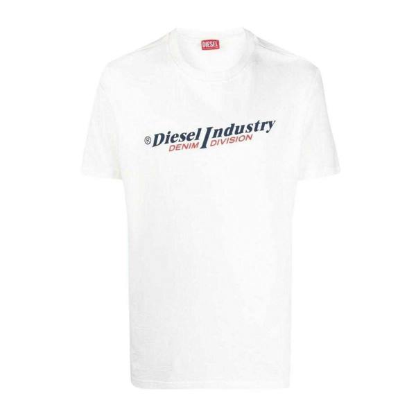 Diesel Unisex Adult Industry Denim Division Logo T-Shirt - White - 