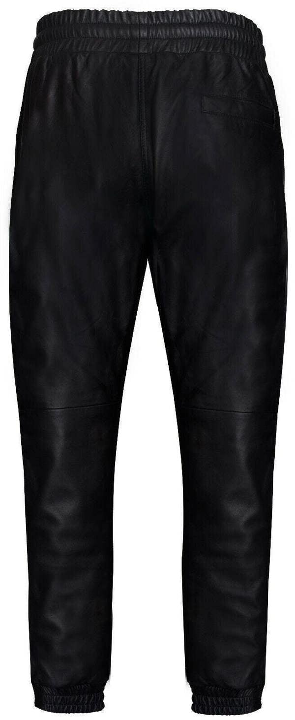 Infinity Leather Mens  Leather Jogging Bottoms-Boston