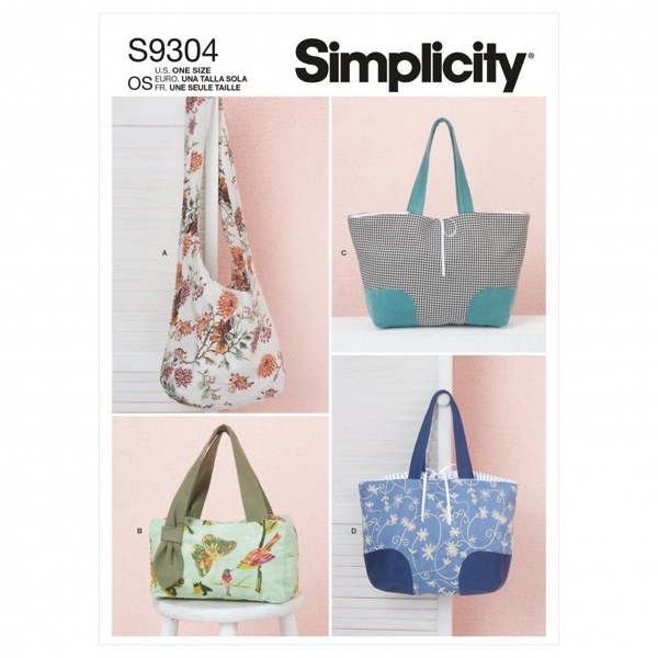 Simplicity Sewing Pattern 9304, Bags One Size - Intermediate
