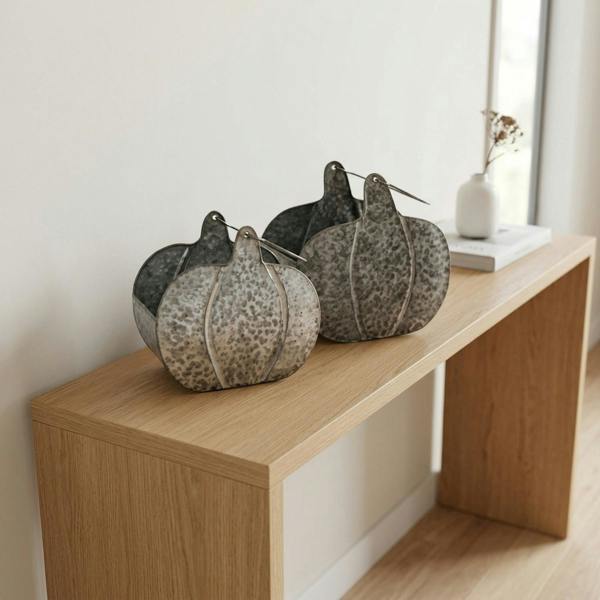 Garden Greatness Decorative Pumpkin Baskets with Handle Set