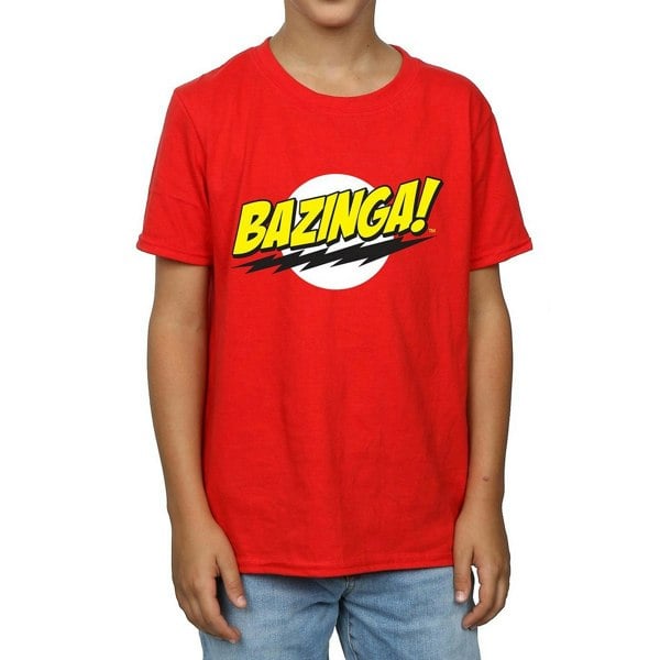 The Big Bang Theory Boys Bazinga Cotton T-Shirt - Red