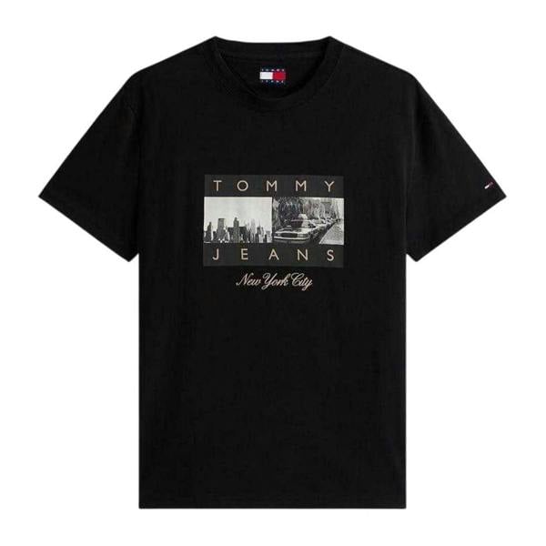 Tommy Jeans Unisex Adult Cotton Regular T-Shirt - Black - 