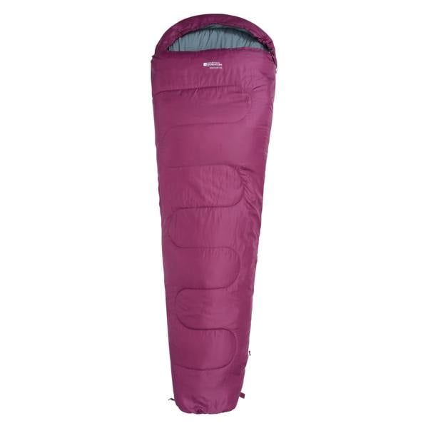 Mountain Warehouse Unisex Adult Basecamp 250 Summer Mummy Sleeping Bag - Berry - 
