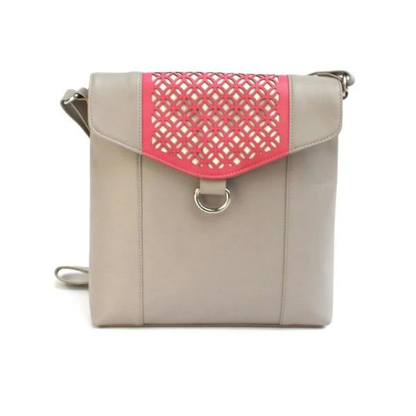 Eastern Counties Leather Womens/Ladies Janie Leather Handbag - Ivory/Rose - 