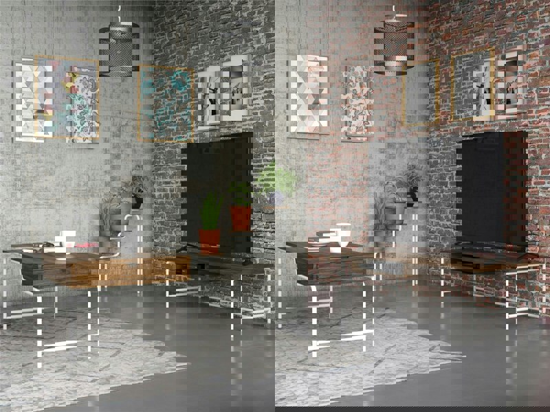 Dorel Home Webster Plant Stand with 3 Shelves White/Walnut