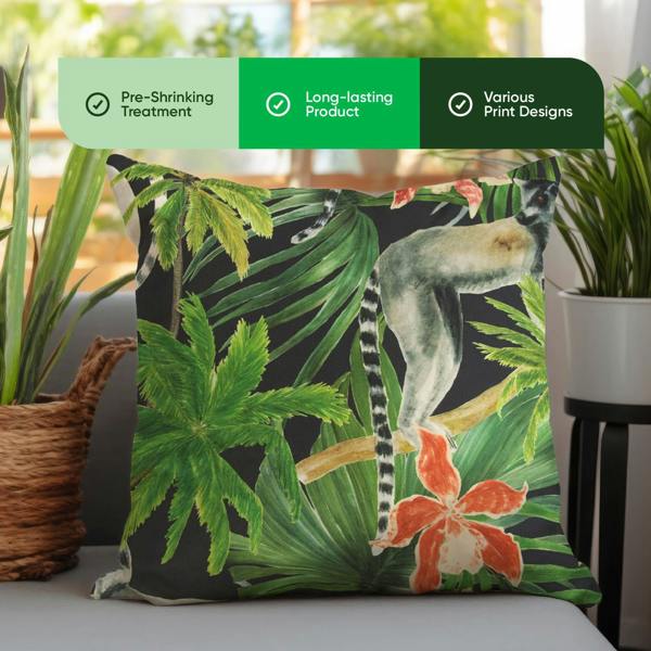 Gardenwize Pair of Outdoor Scatter Cushions – Lemur Design
