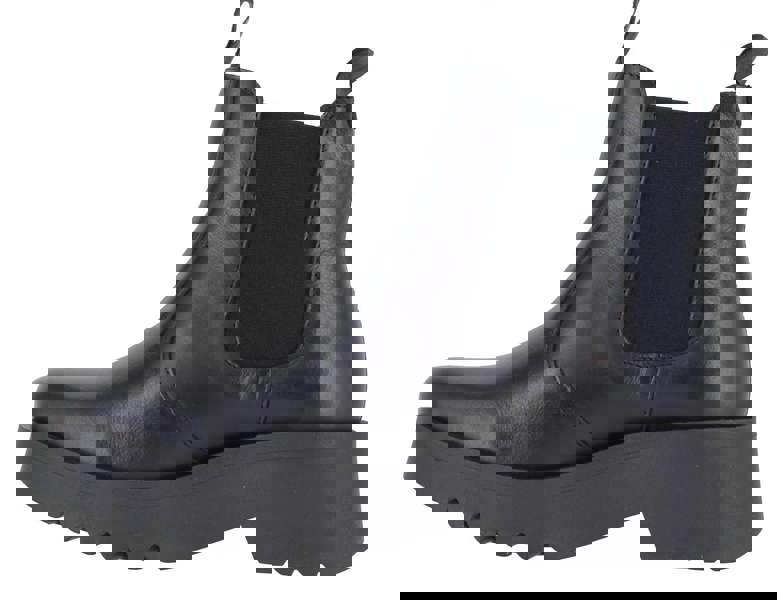 Fly London Medi Womens Wedged Heeled Chelsea Biker Ankle Boots
