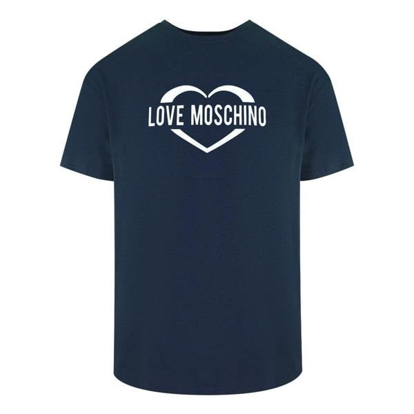 Moschino Love Moschino Love Logo Navy Blue T-Shirt