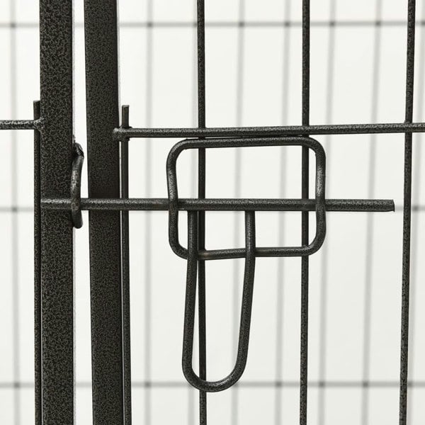 Berkfield Puppy Playpen Steel 91.5x59x61 cm