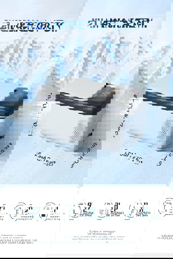 Living and Home 23L Car Fridge 45W Car Mini Fridge Car Refrigerator Portable Camping Fridge Freezer with Display Screen Black