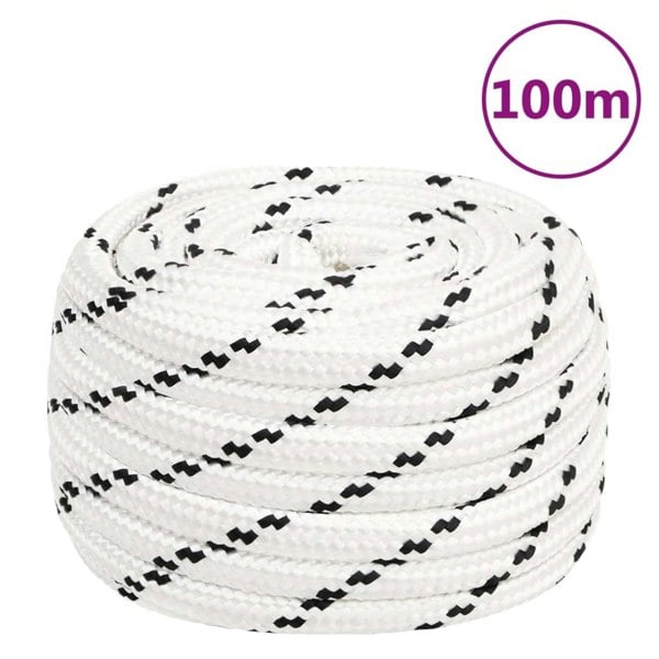 Berkfield Work Rope White 16 mm 100 m Polyester