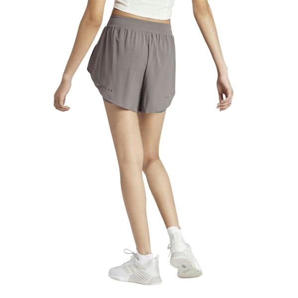 Adidas Womens/Ladies HIIT 2 in 1 Running Shorts - Charcoal Marl - 