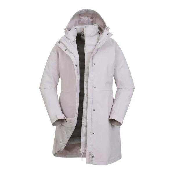 Mountain Warehouse Womens Alaskan Long 3 In 1 Jacket - Light Beige