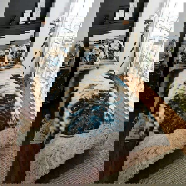 Smart Living 3D Duvet Cover and Pillowcase Set - Sweet Pug