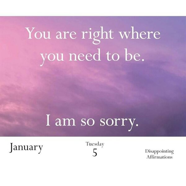Chronicle Books Disappointing Affirmations Desk Calendar 2027, Desk Calendars, Day To View, Humour, Gift