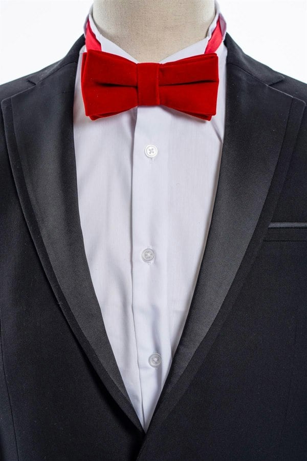 House of Cavani Velvet bow tie & pocket square set