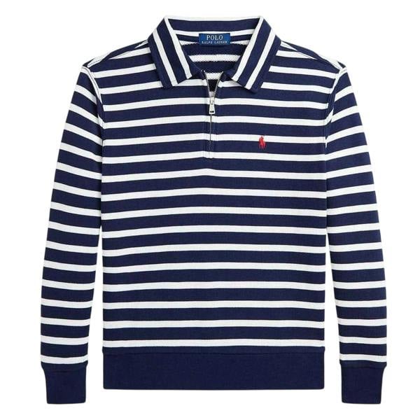 Ralph Lauren Boys Striped Sweatshirt - Navy - 