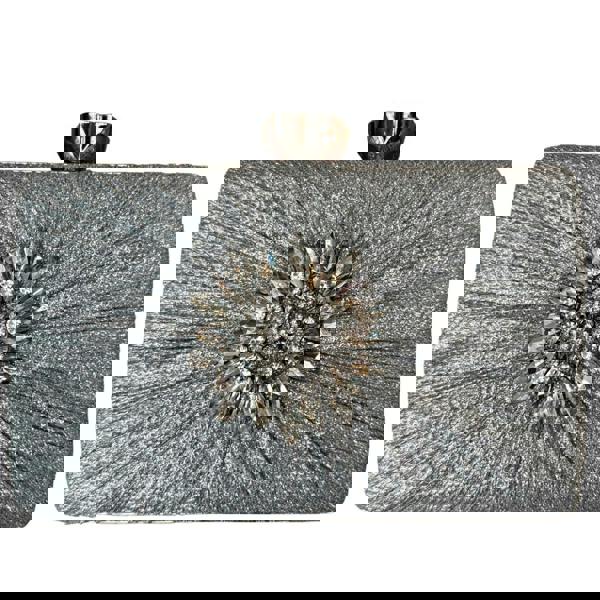 Love EMVY Petal Radiance Floral Clutch Sparkle Evening Bag