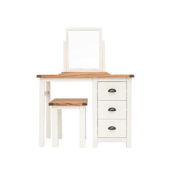 Lovere 3 Drawer Dressing Table Set Brass Cup Handle
