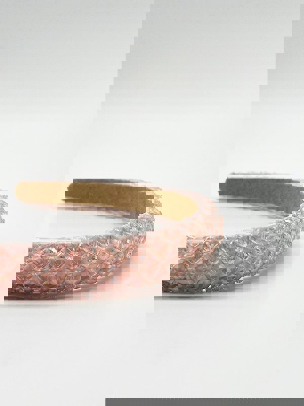 SVNX Lattice Beaded Headband In Pink