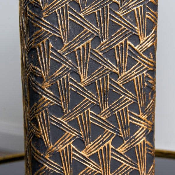 Pagazzi Lighting Denisa Black & Gold Ceramic Table Lamp
