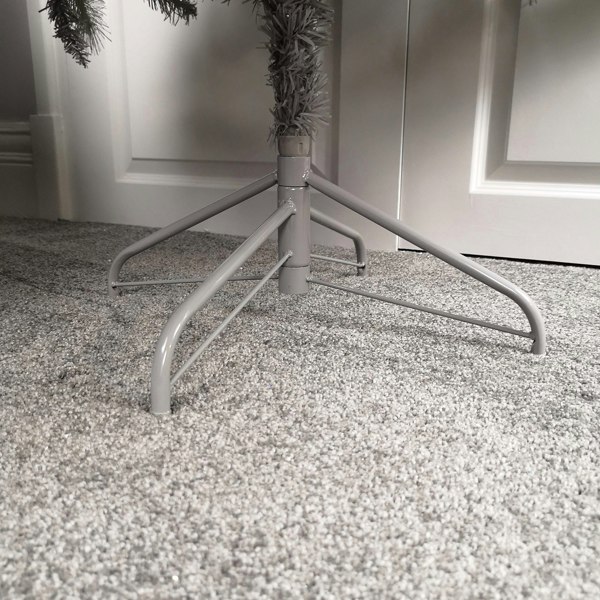 Samuel Alexander Premier 2.4m Silver Glitter Tip Fir Festive Christmas Tree in Grey PVC