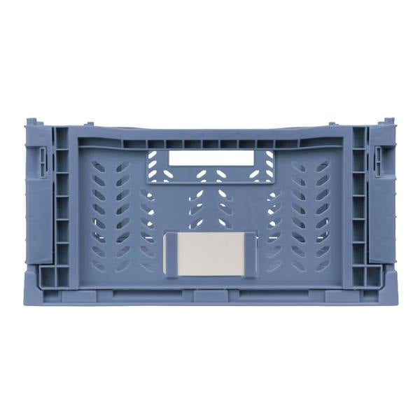 JVL STACKIT - Plastic Foldable Storage Crate - 14.5L - Blue