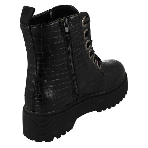 Spot On Ladies Spot On Platform Ankle Boots F51044