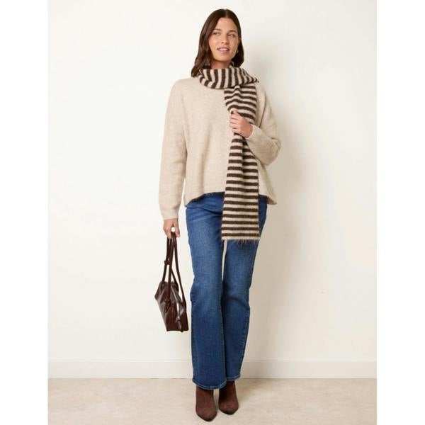Blue Vanilla Stripe 2 in 1 Scarf Jumper