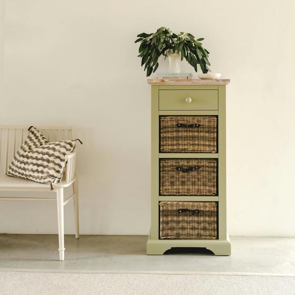 Statement Furniture Florence Tallboy with Drawer and 3 Storage Baskets