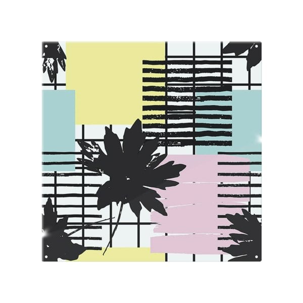 Benjamin Tate Design Geometric Shape & Leaf Print Splash Back